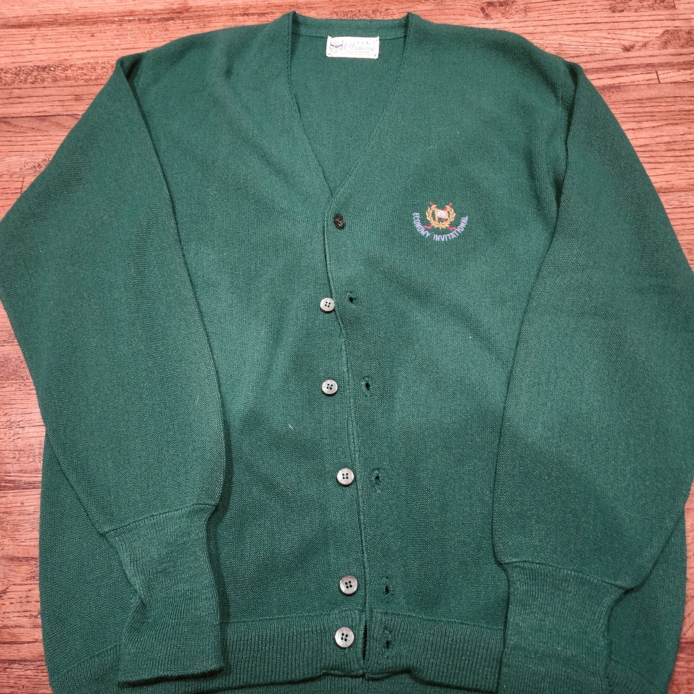 Green Cardigan Sweater
